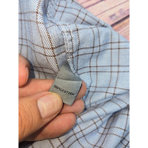 Johnston & Murphy Mens Tailored Fit Plaid Shirt XXL - Picture 6 of 8